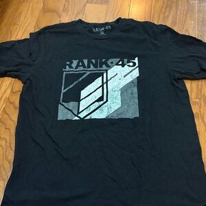 RANK 45 Black Graphic Tee for Men